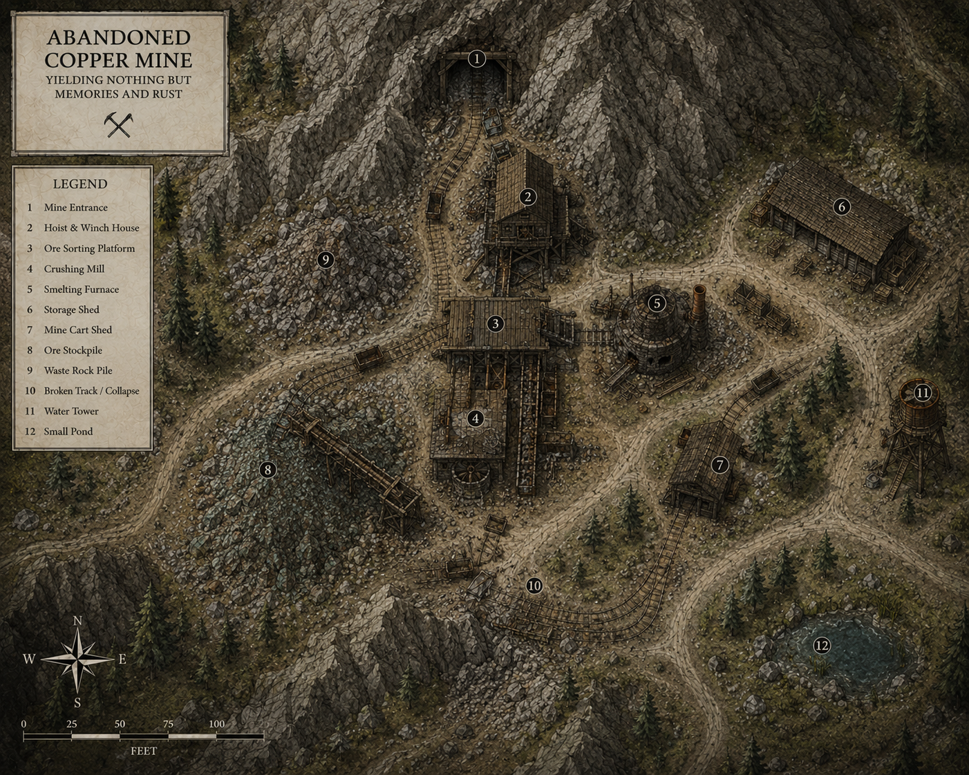 Map of Northwaldia Copper Mine