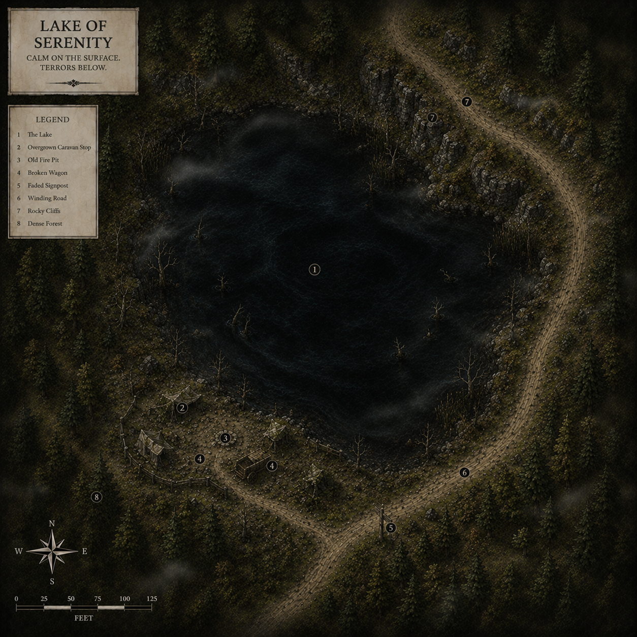 Map of Northwaldia Lake Serenity