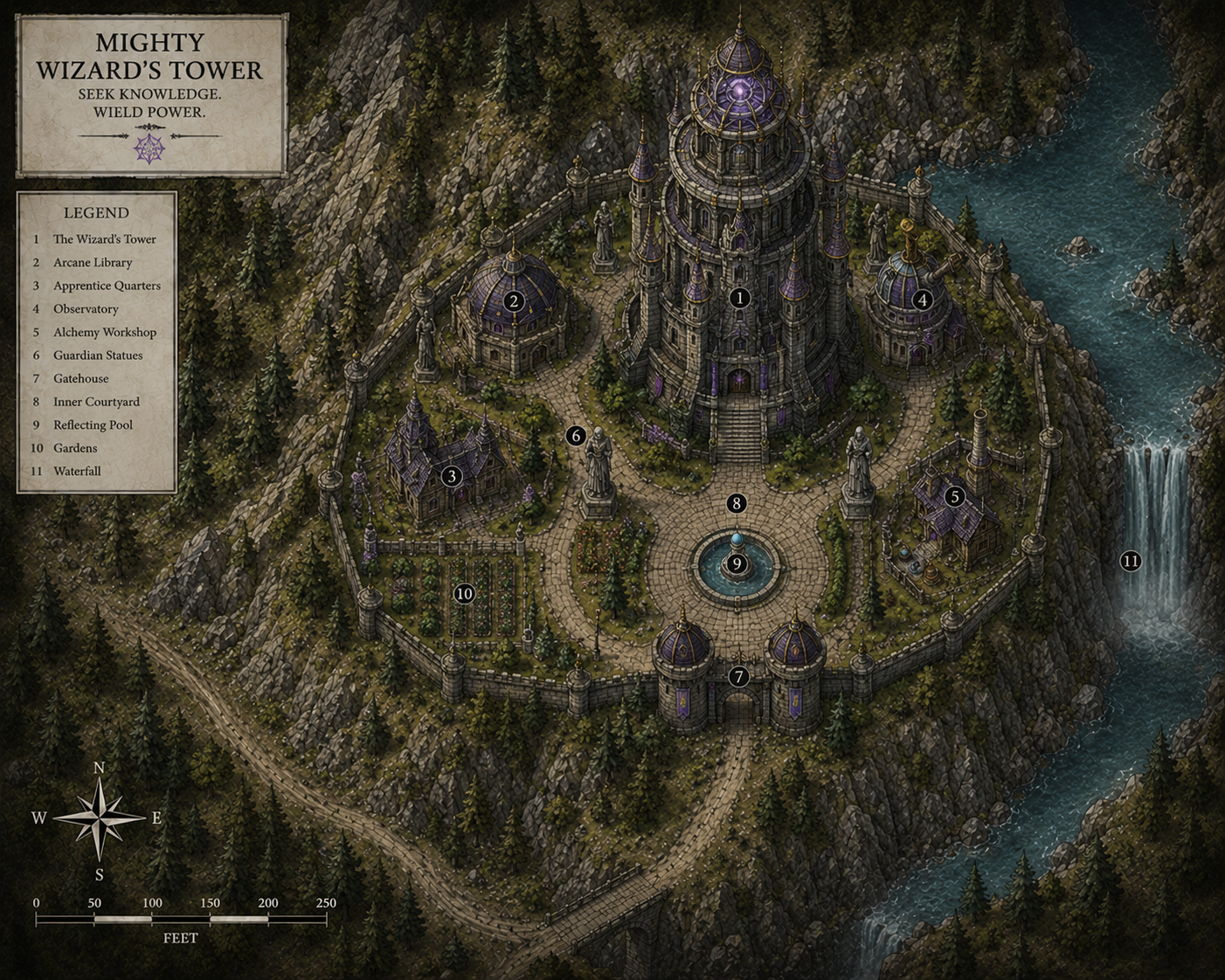 Map of Northwaldia Wizards Tower
